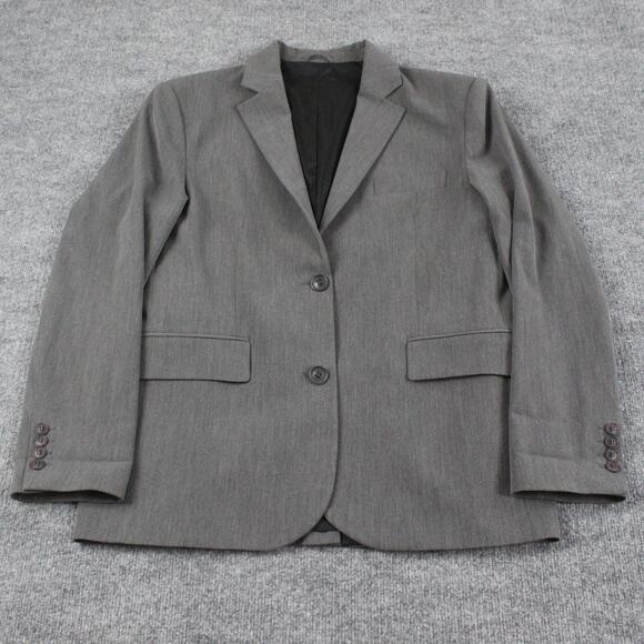 Djerf Avenue Blazer Women Small Forever Grey Two Button Oversized Academia Work - Picture 6 of 16